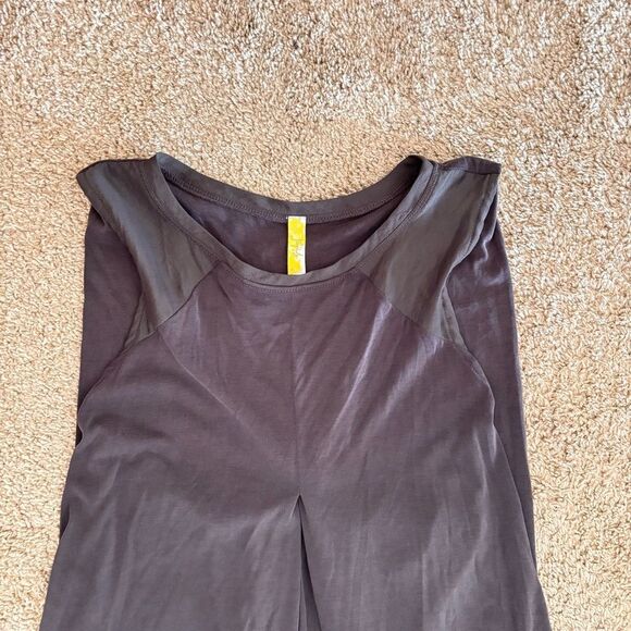 Free People Two Tone Flowy Mini Dress Gray/Black XS - Picture 2 of 4